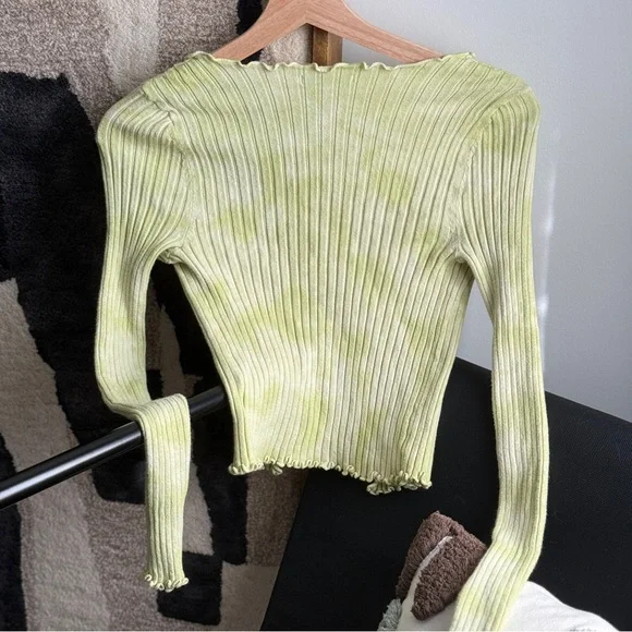 American Eagle Y2K Green Tie Dye Cardigan Top – Size S, Great Condition - Picture 4 of 10